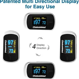 ChoiceMMed Fingertip Pulse Oximeter with SpO2 & Pulse Rate Monitor Dual Light Sensor Pulse Oximeter image 2