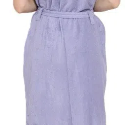 Lavender Free Size Bath Robe-image-6