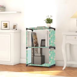 Multipurpose Collapsible Bookshelf 3 Racks Book Stand Almirah for Home & Kids Metal Open Book Shelf-17