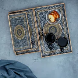 Wooden Rectangular Trays for Serving&Decoration-Set of 3 Tray-picture-24