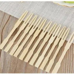 Disposable Wooden Mini Fruit Fork, 100% Biodegradable and Eco-Friendly, Disposable Bamboo Fruit Fork, Dessert Fork, Serving Fork Set-18