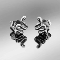 Tiny Snake Stud Earrings in 925 Silver Minimalist Modern Gift for Teenager Sterling Silver Stud Earring-image-77