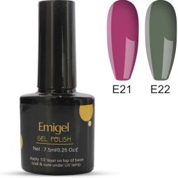 gleevia Combo Kit of UV Nail Primer, Top Coat Glossy, Base Coat and 2pc Gel Polish 7.5ml/each Code:E21-E22 image 2
