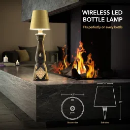 cartspace Wireless Bottle Lamp Shade with 3 Color Temperature Table Lamp image 2
