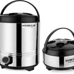Stainless Steel Insulated Water Jug (5 Liter) & Serving Casserole (2500 ML) Pack of 2 Thermoware Casserole Set-image-68