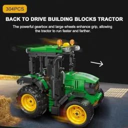 bestie toys Farm Tractor Building Set for Kids,Pull Back Tractor Model Building Blocks Teens image 5
