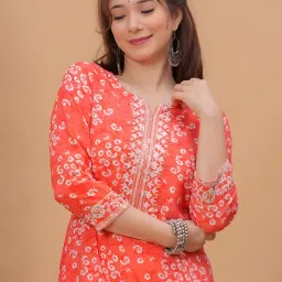 Women Printed Viscose Rayon Straight Kurta-image-44