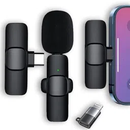 Pyrros K8 Wireless Microphone, Digital Mini Portable Recording Clip Mic with Receiver Camera Microphone-31