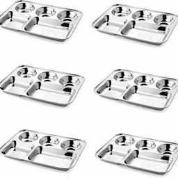 Square plate/thali with round 5 in 1 Compartment Dinner Plate-image-23