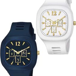 Skz-046 Analog Watch - For Men Square Dial Silicone Strap Gift Watch For Boys-image-45