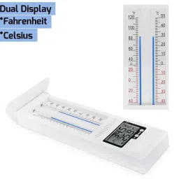 SWADESI BY MCP Digital Max Min Greenhouse Thermometer Clasic Design Max Min Thermometer for Use The Garden Greenhouse, Home Easily Wall Mounted Room Temperature Monitor Indoor Thermometer image 4