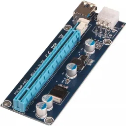 microware PCI-E Extender Riser Card USB 3.0 1x to 16x Adapter for BTC Miner GDDR4 16 GB NVIDIA Chipset 64 bit 120 MHz Graphics Card-10