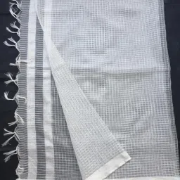 Chiffon Checkered White Women Dupatta-image-12