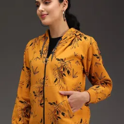 Women Floral Print Casual Jacket-10