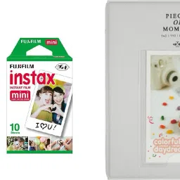 FUJIFILM Instax Mini 10x2 Sheets Instant Film with Smokey white time Album 64 Sheets Film Roll-image-75