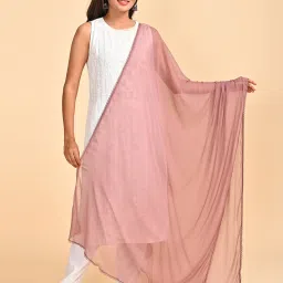 Chiffon Solid Pink Women Dupatta-image-21