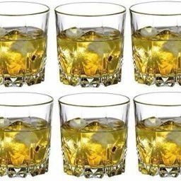 (Pack of 6) bottom cut wishkey glass Glass Set Whisky Glass-image-52