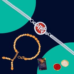 Bhaiya Bhabhi SHRK-4319-4336 Mauli Thread Rakhi Set-15