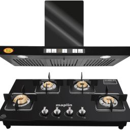 Combo of Kitchen Chimney FCB90 + 4 Burner GH04 Auto Clean Wall Mounted Black 1400 CMH Chimney-image-56