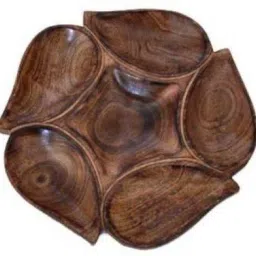 Wooden Handmade Sheesham Rounded Dry fruit serving tray is unique and Different from other wooden trays Chip & Dip Tray-image-51
