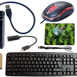 ANJO Wired Keyboard-Wired Mouse-Pad-USB Hub 3.0-Cleaner-OTG C&Micro Combo Set-17