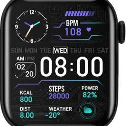 CrossBeats IGNITE GRIT 1.75 Amoled Display,Rotating Crown, BT Calling,120 Sports Mode Smartwatch-image-2