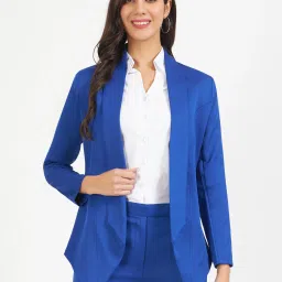 Women Solid Single Breasted Formal Blazer-image-76
