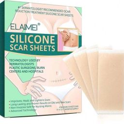4 pcs Silicone Scar Sheets for Keloid, C Section, Surgery & Acne Scars Crepe Bandage-image-68