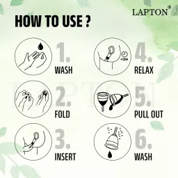 lapton Medium Reusable Menstrual Cup image 3