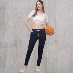 Women Straight Fit Blue Polycotton Trousers-image-40
