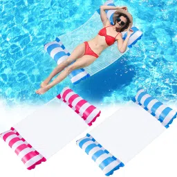 1pcs Water Swimming Float Bed Inflatable Pool Hammock for Adult with Air Pump Inflatable Swimming Mats, Pool Accessory, Swimming Pool, Swimming Safety Tube-13