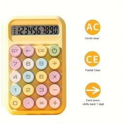 102 Desktop Calculator - Big Buttons | Aesthetic Candy Color | FinancialCalculator-1