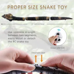 kiditos Realistic Remote Control Snake Toy Fast Moving Egg-Shaped Infrared RC Controller image 3