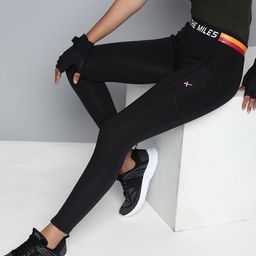 hrx by hrithik roshan Solid Women Black Tights-picture-9