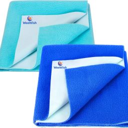 Waterproof, Cotton, Fleece Dry Sheet, Reusable & Washable, (MEDIUM) - PACK OF 2-image-98