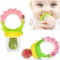 smilykid Baby Fruit nibbler with rattle and Feeding bottle with spoon for kids Teether and Feeder image 2