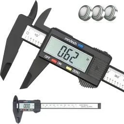 ConversionLCD Screen, 0-6 Inch/0-150 mm, Auto Off Featured Micrometer Ruler Digital Caliper-15