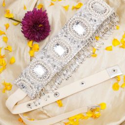 Women Casual White Canvas Belt-image-10