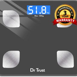 Dr Trust (USA) Model-505 Bluetooth Digital Smart Fitness Body Fat Composition Analyzer BMI Weight Machine For Human USB Electronic Rechargeable Weighing Scale-1