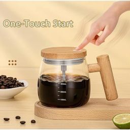 Glass Automatic Stirring Cup For Coffee/Milk/Protein Powder Home/Office/Travel Plastic Coffee Mug-image-55