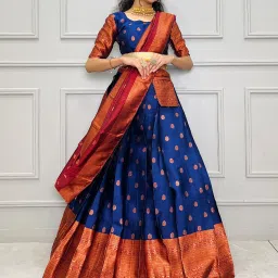 Self Design Semi Stitched Lehenga Choli-image-7