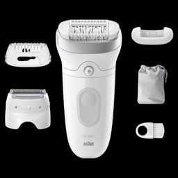 BRAUN Silk-epil 7-041 Rechargeable Cordless Wet & Dry Epilator for Body, Underarm & Foot with 2 Heads (Waterproof, White)-14