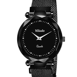 Mikado Women Black Embellished Dial & Black Straps Analogue Watch-image-39