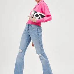 Harpa Notched Lapel Collar Smocked Top-image-45