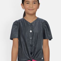 Pepe Jeans Girls Navy Blue Striped Shirt Style Top-image-72