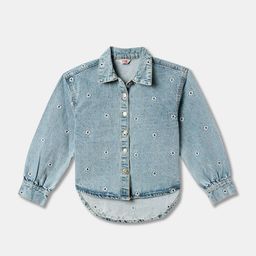 R&B Girls Embellished Cuffed Sleeves Cotton Shirt Style Top-image-24