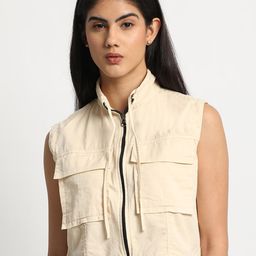 Bene Kleed High Neck Cotton Crop Shirt style top-image-14