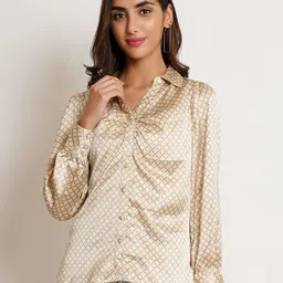 IX IMPRESSION Geometric Print Shirt Style Top-picture-6