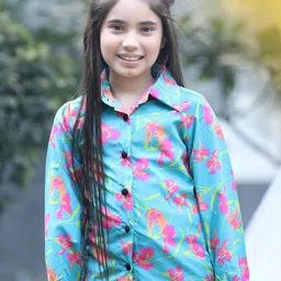Cutiekins Girls Floral Printed Shirt Style Top-28