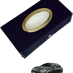 Chrom-Black Tisue Box Leatherete-731 Vehicle Tissue Dispenser-image-98
